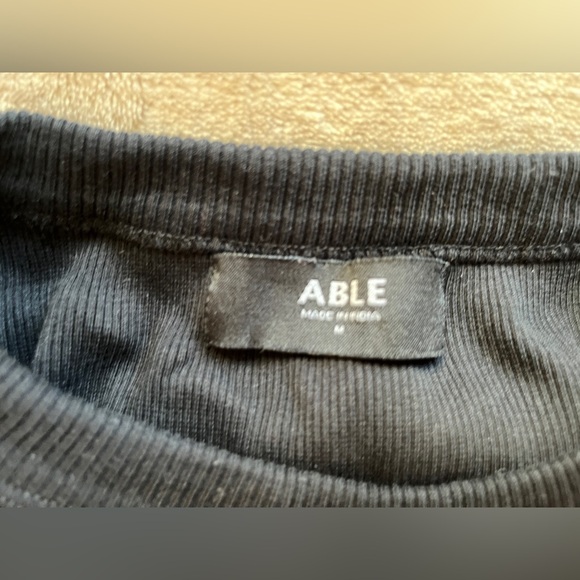 ⭐️REDUCED!⭐️ ABLE Lise ribbed tank in black (M) - Picture 6 of 8